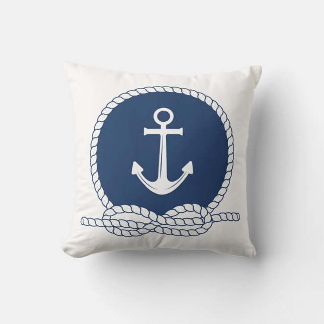 Stylish Anchor And Rope Cushion (Front)