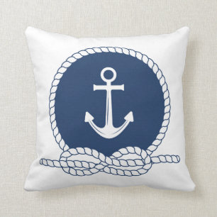 Stylish Anchor And Rope Cushion