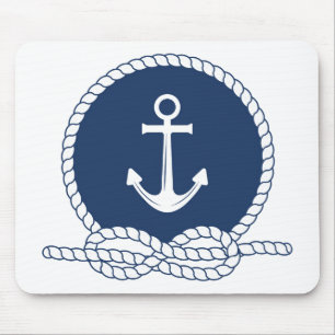 Stylish Anchor And Rope Mouse Mat
