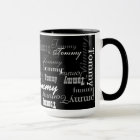 Stylish and black, create your own name pattern