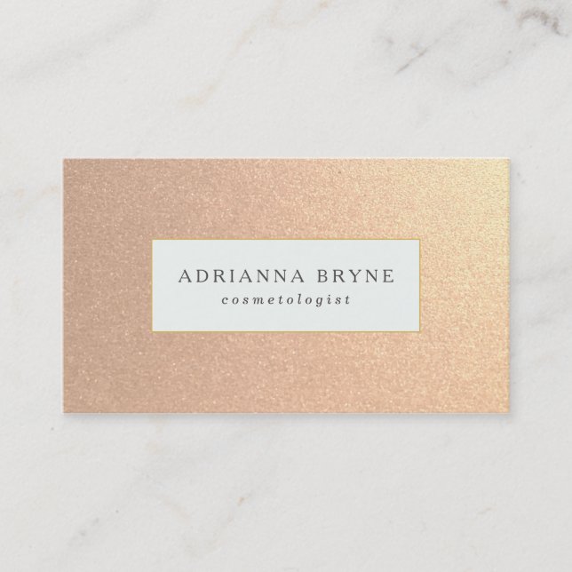 Stylish and Chic Faux Copper Business Card (Front)
