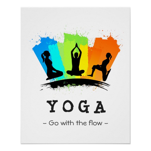 Stylish and Colourful Pilates YOGA Exercise Poster (Front)