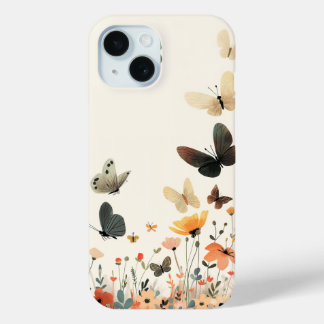 "Stylish and Cute Butterfly-Shaped Phone Case" iPhone 15 Case