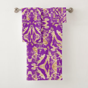 Stylish and Elegant Gold Marble Texture pattern Bath Towel Set