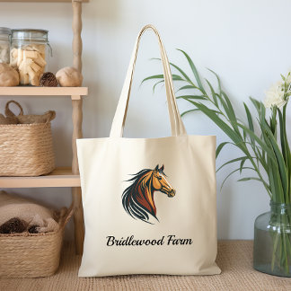 Stylish and Modern Brown Horse Head Tote Bag