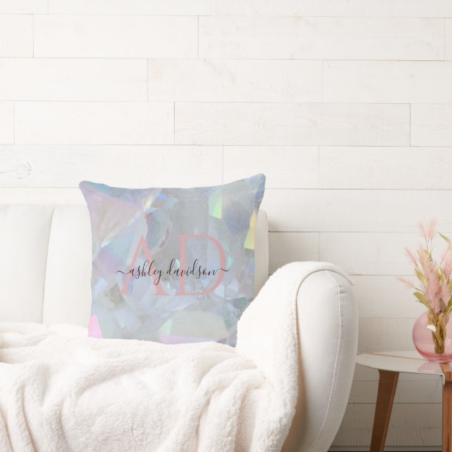 Stylish Angel Aura Quartz Monogram Crystal Pillow (Couch)