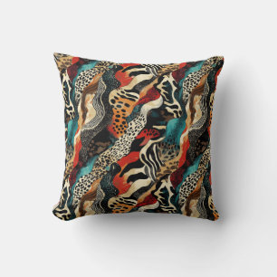 Stylish Animal Print Fusion Design Cushion