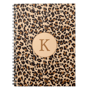 Stylish Animal Print Monogram Notebook