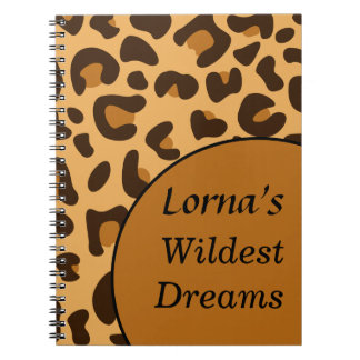 Stylish Animal Print Orange & Black Leopard Motif Notebook