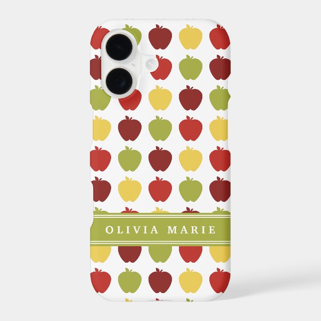 Stylish Apple Pattern with Personalised Name (Back)