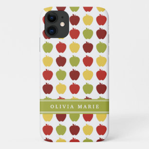 Stylish Apple Pattern with Personalised Name iPhone 11 Case