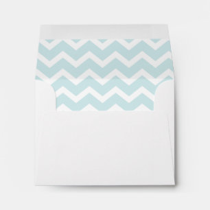 Stylish Aqua Zig Zag Chevron Pattern Envelopes