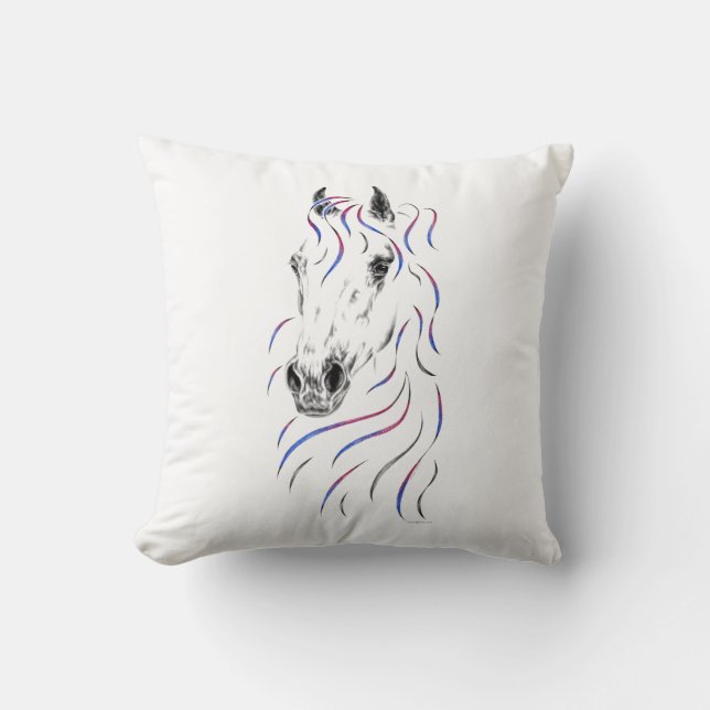 Stylish Arabian Horse Cushion (Front)