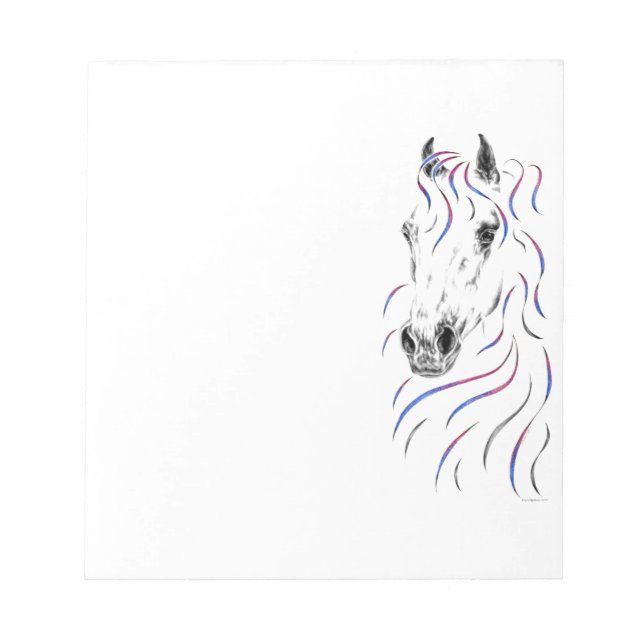 Stylish Arabian Horse Notepad (Front)