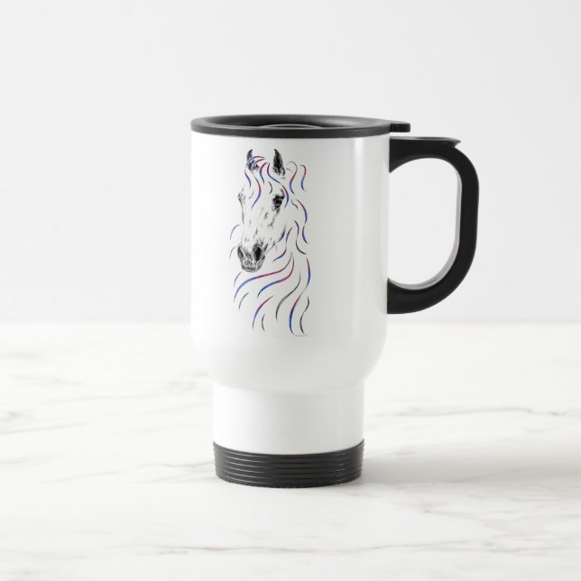 Stylish Arabian Horse Travel Mug (Right)