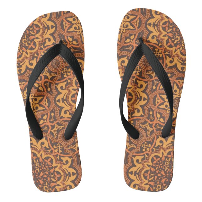 Stylish arabic ornament flip flops (Footbed)