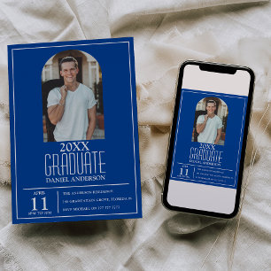 Stylish Arch Photo Graduation Invitation