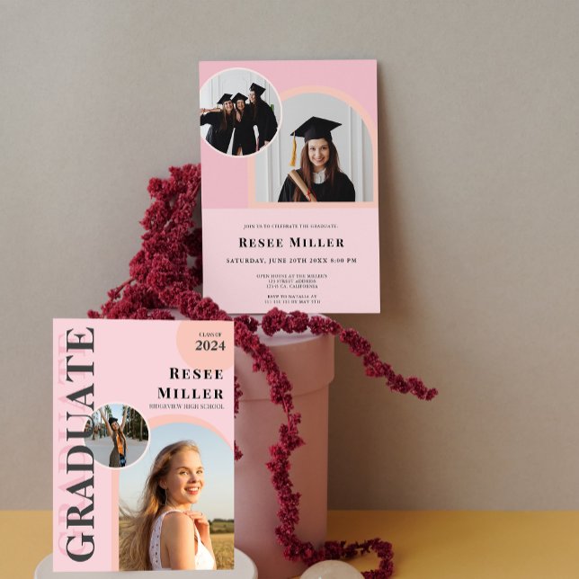 Stylish Arch Photo Graduation Party Invitation (Stylish Arch Photo Graduation Party Invitation)
