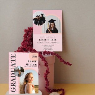 Stylish Arch Photo Graduation Party Invitation