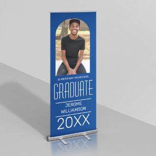 Stylish Arch Photo Graduation Retractable Banner