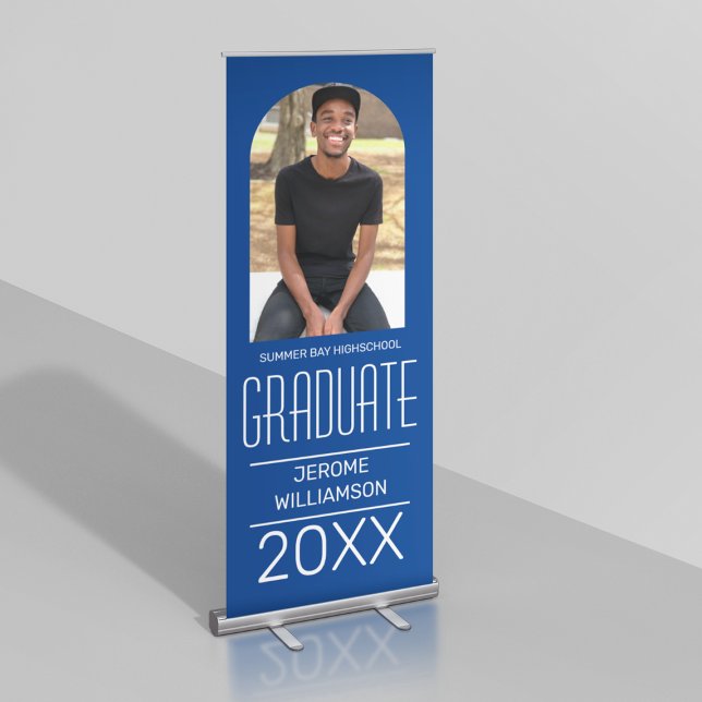 Stylish Arch Photo Graduation Retractable Banner (Creator Uploaded)