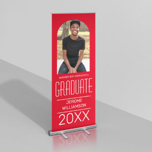 Stylish Arch Photo Graduation Retractable Banner