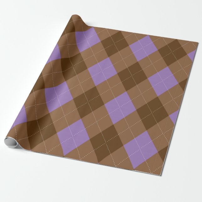 Stylish Argyle Wrapping Paper (Unrolled)