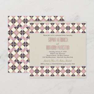 Stylish Art Deco Band Rehearsal Dinner Wedding Invitation