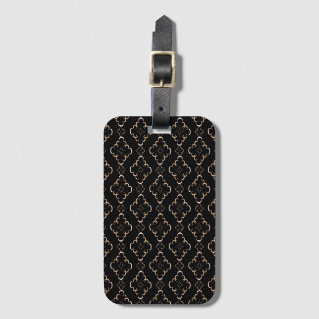 Stylish art deco.  luggage tag (Front Vertical)