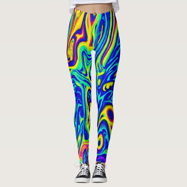 Stylish Art Pattern Forms Leggings (Front)