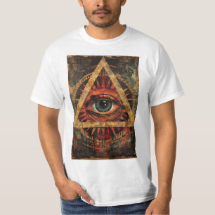 stylish art with abrasions with the all-seeing eye T-Shirt