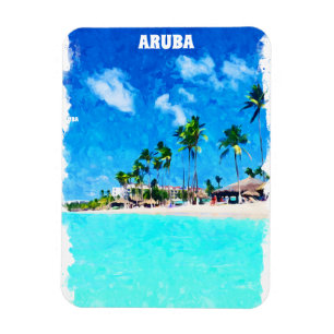 Stylish Aruba Caribbean Beach Paradise Magnet
