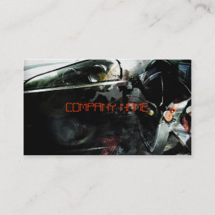 Stylish auto sport car with lamp business card