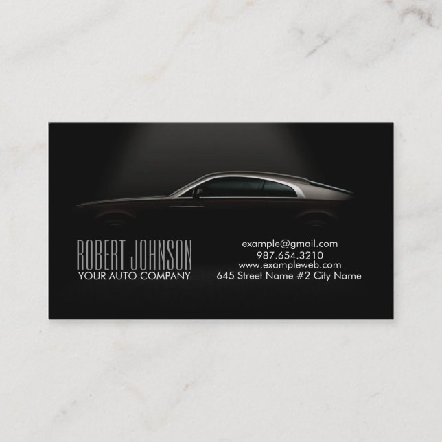 Stylish automotive business card (Front)