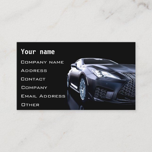 Stylish automotive business card (Front)