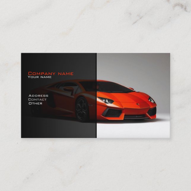 Stylish automotive business card (Front)