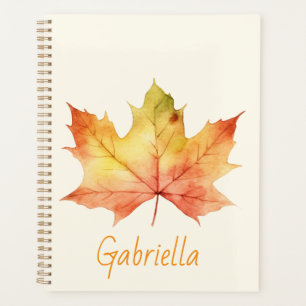 Stylish Autumn Fall Watercolor Floral Personalised Planner