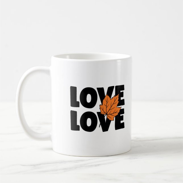 Stylish Autumn Love Coffee Mug (Left)