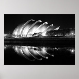 Stylish B&W Photo of the Clyde Auditorium Poster