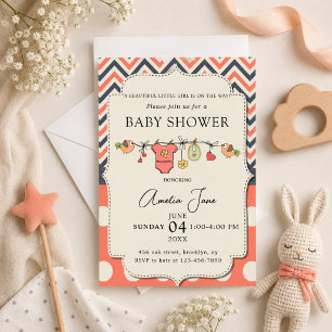 Stylish baby shower invitation
