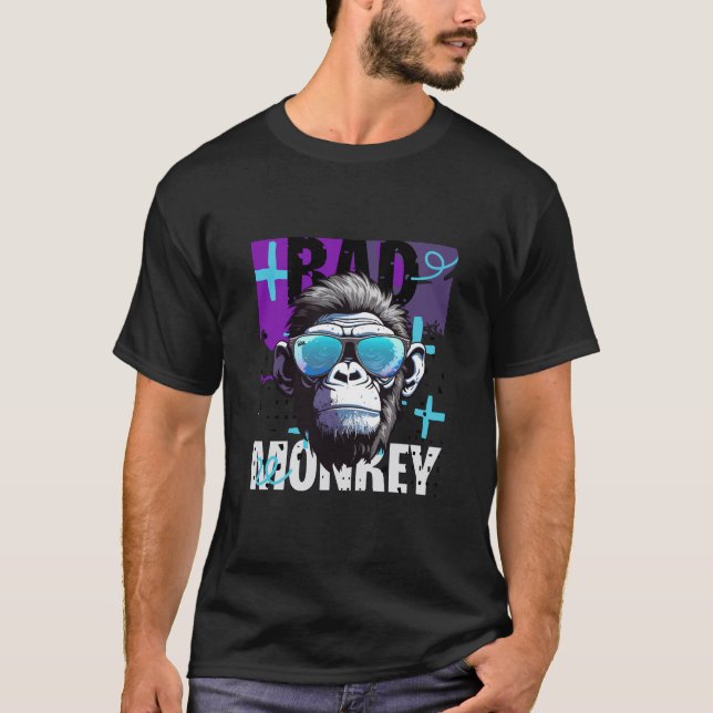 Stylish Bad Monkey Unisex T-Shirt (Front)