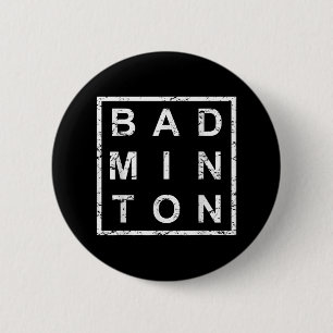 Stylish Badminton 6 Cm Round Badge