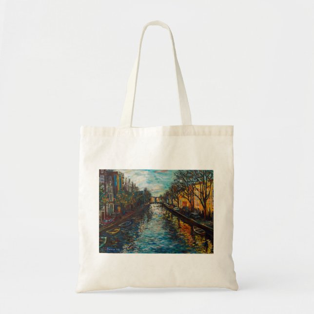 Stylish bag with Amsterdam`s view (Front)