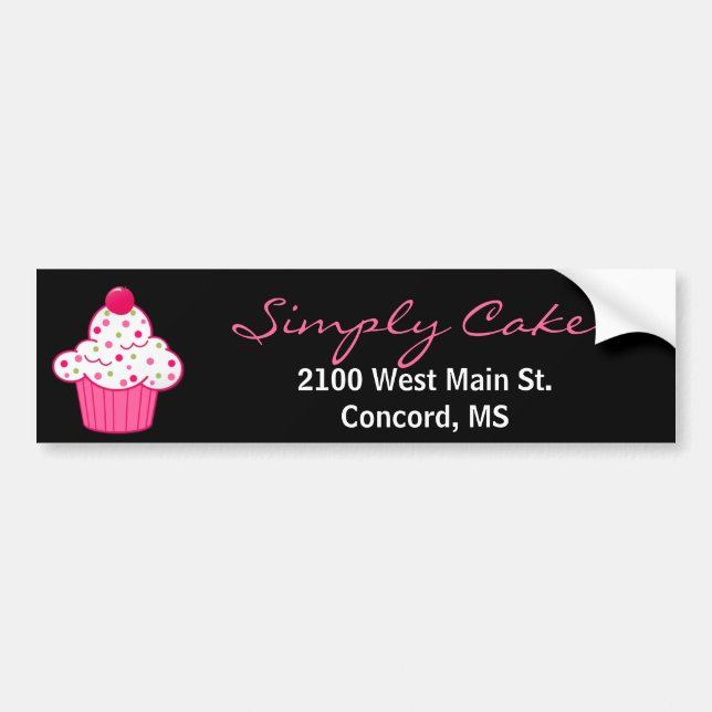 Stylish Bakery Bumper Sticker (Front)