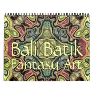 Stylish Bali Batik Pattern Fantasy Art 2027 Calendar