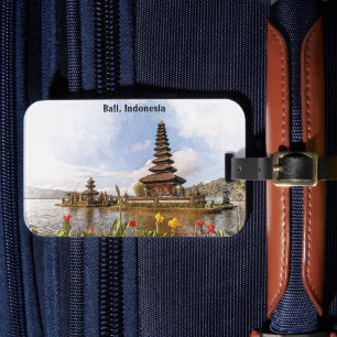 Stylish Bali Indonesia Asia Temple Architecture Luggage Tag