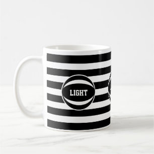 Stylish Ball on Black & White Striped Coffee Mug