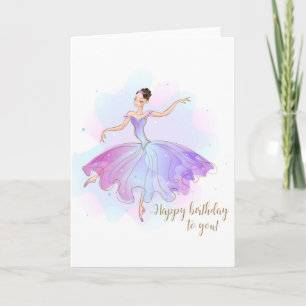 Stylish Ballerina Birthday Wishes Birthday Card
