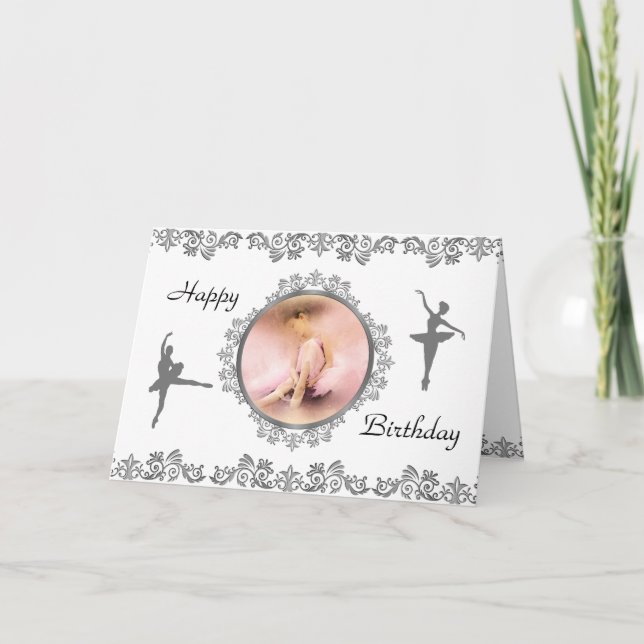 Stylish Ballerina Princess Inspirational Quote Car Card (Front)