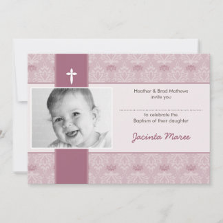 STYLISH BAPTISM INVITES :: pretty 8aL